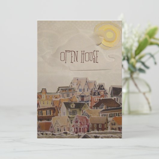 Invitation Déposez Dans Collage Ménage - (Debout devant)