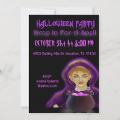 Invitation Déposez-Vous Pour Une Fête D'Halloween Spell (Devant)