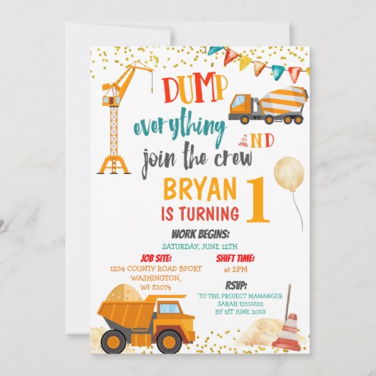 Invitation Dépouille tout rejoindre l'équipe anniversaire (Devant)