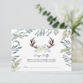 Invitation Der Antler Boy Baby shower Déchets Raffle (Debout devant)