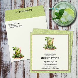 Invitation Derby au Julep de Menthe à l'Aquarelle