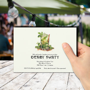 Invitation Derby au Julep de Menthe à l'aquarelle