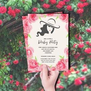 Invitation Derby Casquette et Rose Derby Party