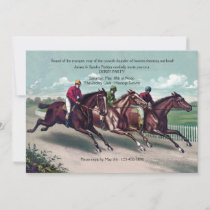 Invitation Derby de Course Serrée