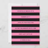 Invitation Derby Girly/Bachelorette Party Rose/Noir/Or (Dos)
