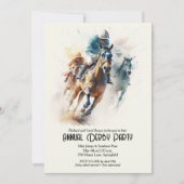 Invitation Derby Hors et Jockeys Party (Devant)