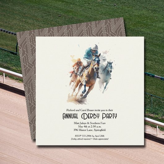 Invitation Derby Hors et Jockeys Party