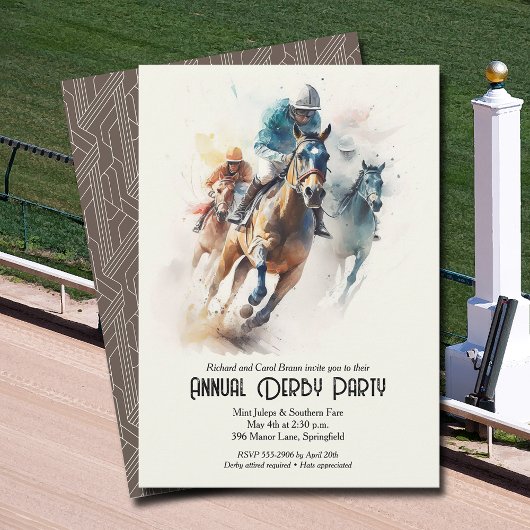 Invitation Derby Hors et Jockeys Party