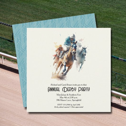 Invitation Derby Hors et Jockeys Party