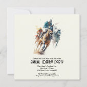 Invitation Derby Hors et Jockeys Party (Devant)