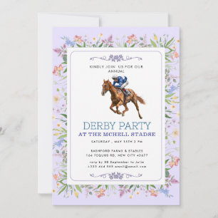 Invitation Derby Horse Racing Arts & Artisanat Bois Party