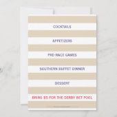 Invitation Derby Horse Racing Party Blue/Red/Gold (Dos)