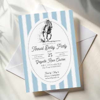 Invitation Derby horse racing party elegant stripes