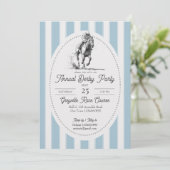 Invitation Derby horse racing party elegant stripes (Debout devant)