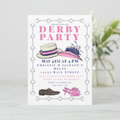 Invitation Derby Parti Casquette Chaussures Mode Preppy Navy (Debout devant)