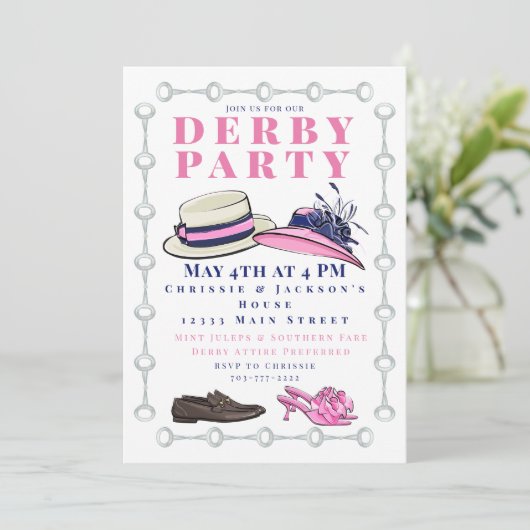 Invitation Derby Parti Casquette Chaussures Mode Preppy Navy (Debout devant)