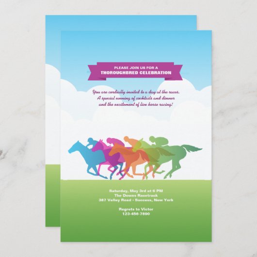 Invitation Derby Party (Devant / Derrière)