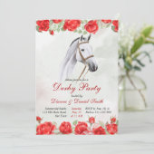 Invitation Derby party, cheval, élégante fête équestre (Debout devant)