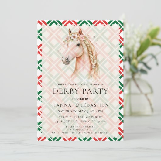 Invitation Derby Party Equestrian (Debout devant)
