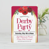 Invitation Derby Party Horse Race Red Roses Arch (Debout devant)