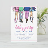 Invitation Derby Party Mode Preppy Horse Racing (Debout devant)