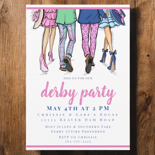 Invitation Derby Party Mode Preppy Horse Racing