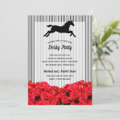 Invitation Derby Racehorse Silhouette et Parti Rose (Debout devant)