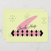 Invitation d'ère atomique rétro (Devant / Derrière)