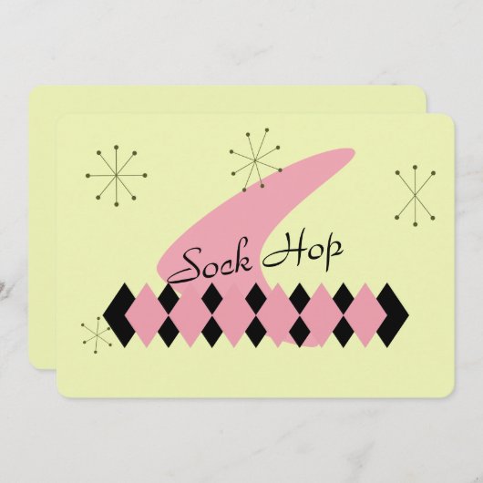 Invitation d'ère atomique rétro (Devant / Derrière)