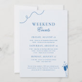 Invitation Dernier bain bleu marine Hen Fête de Bachelorette (Dos)