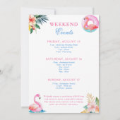 Invitation Dernier bain Flamant Bachelorette Week-end  (Dos)