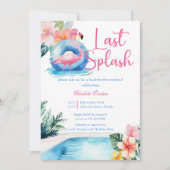 Invitation Dernier bain flamant rose week-end enterrement de (Devant)