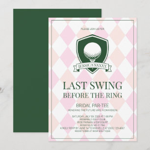 Invitation Dernier balancement avant la fête de mariage rose