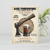 Invitation Dernier Baroud de Marié Lancement de Hache à Bière (Debout devant)