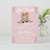 Invitation Dernier Bash Nash Cowgirl Bottes Rose Bachelorette (Debout devant)