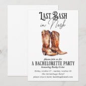 Invitation Dernier Bassin à Nash Bachelorette Party Weste (Devant / Derrière)