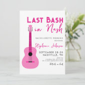 Invitation Dernier Bassin de Guitare Rose à Nash Bachelorette (Debout devant)