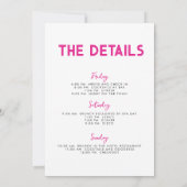 Invitation Dernier Bassin de Guitare Rose à Nash Bachelorette (Dos)