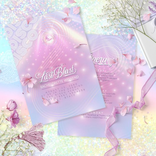 Invitation Dernier Blast Disco Bachelorette Weekend ID928