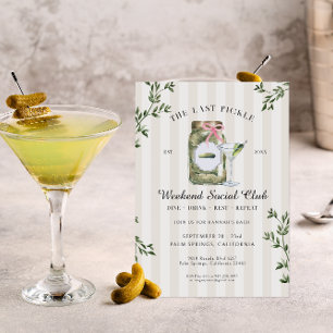 Invitation Dernier Club Social Pickle Enterrement de Vie de