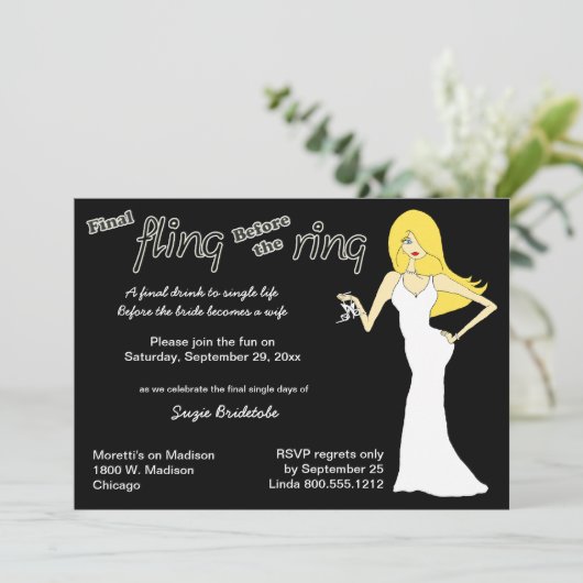 Invitation Dernier Combat Devant La Blonde Du Ring (Debout devant)