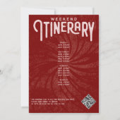 Invitation Dernier Disco Ball Coquette Cherry Red Bachelorett (Dos)