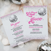 Invitation Dernier Disco Hot Pink Bachelorette Week-end