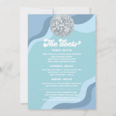 Invitation Dernier Disco Retro 70 Bachelorette Week-end Itiné (Dos)