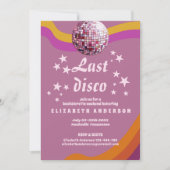 Invitation Dernier Disco Rétro 70s Week-end d'Enterrement de (Devant)