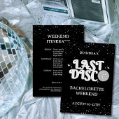 Invitation Dernier Disco Retro Silver les années 70 Bachelore