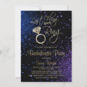 Invitation Dernier Fling avant la bague bleu-violet (Devant)