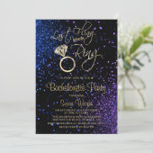 Invitation Dernier Fling avant la bague bleu-violet (Debout devant)