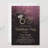 Invitation Dernier Fling avant la ceinture Bachelorette Rose  (Devant)