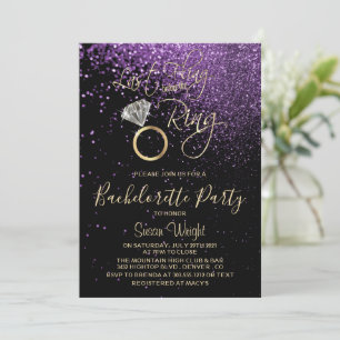 Invitation Dernier Fling avant la ceinture Bachelorette viole